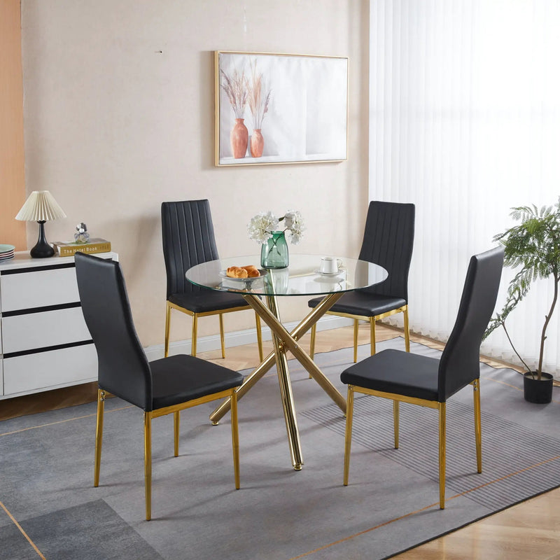Dining Chair (Set of 4) - Golden Black