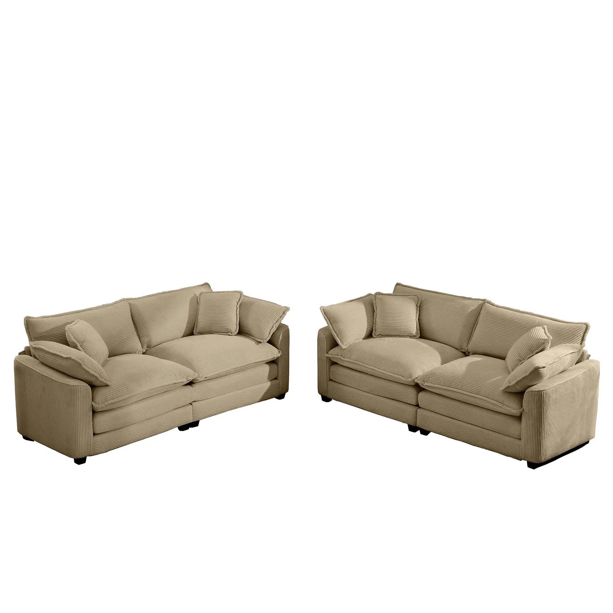 Elegant Oversized Sectional Sofa Set With Deep Seats And Flexible Layout by Unique Piece Furniture