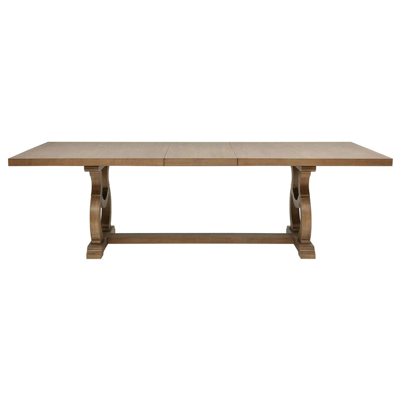 Brockway 104-inch Extension Leaf Dining Table Barley Brown by Unique Piece Furniture