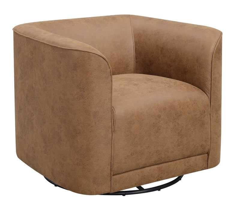 Brown Swivel Accent Chair by HouseOfZazla