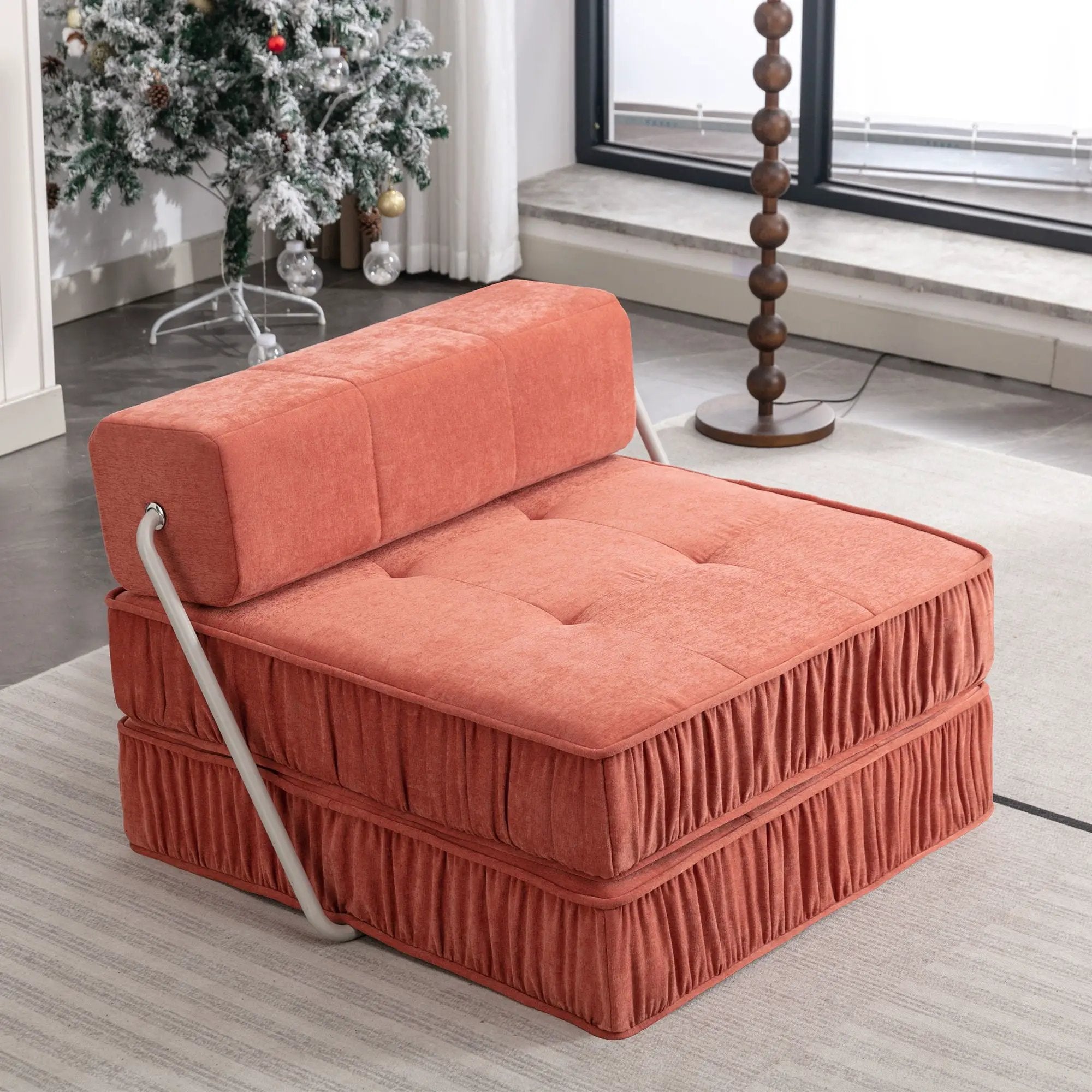 Folding Sofa With Removable Back Cushion, Convertible Futon Sleeper Chair by Unique Piece Furniture