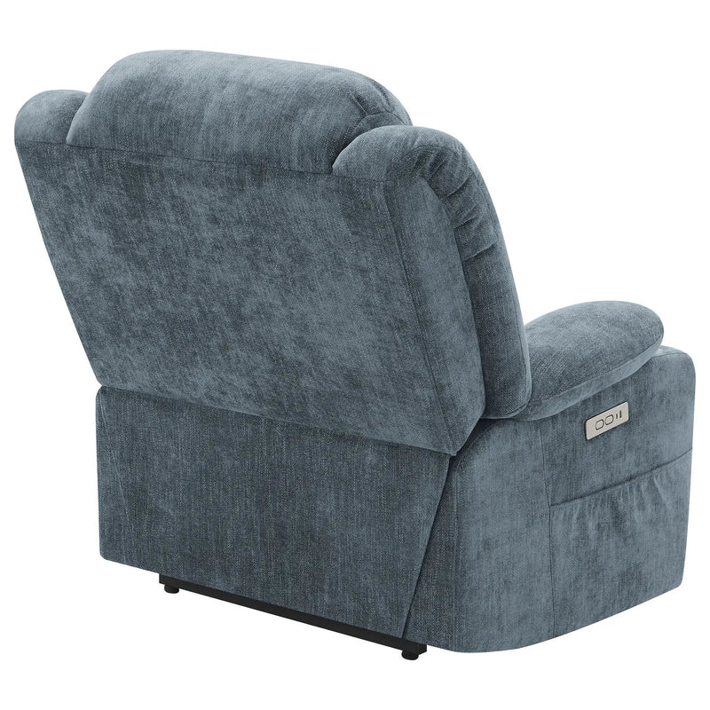 Beca - Upholstered Power Lift Recliner With Cupholders And USB Charging by HouseOfZazla