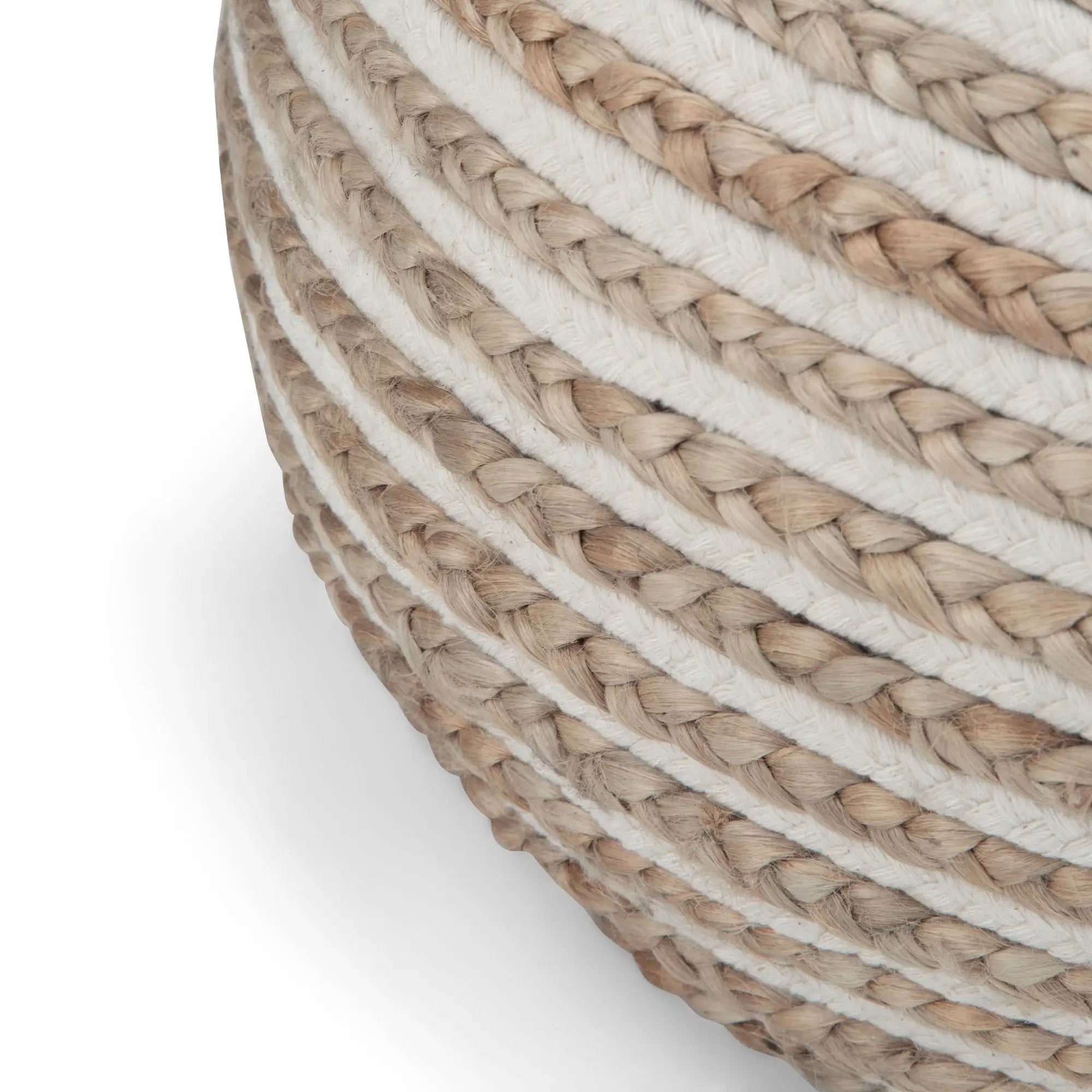 Yolanda - Round Pouf - Natural by Unique Piece Furniture
