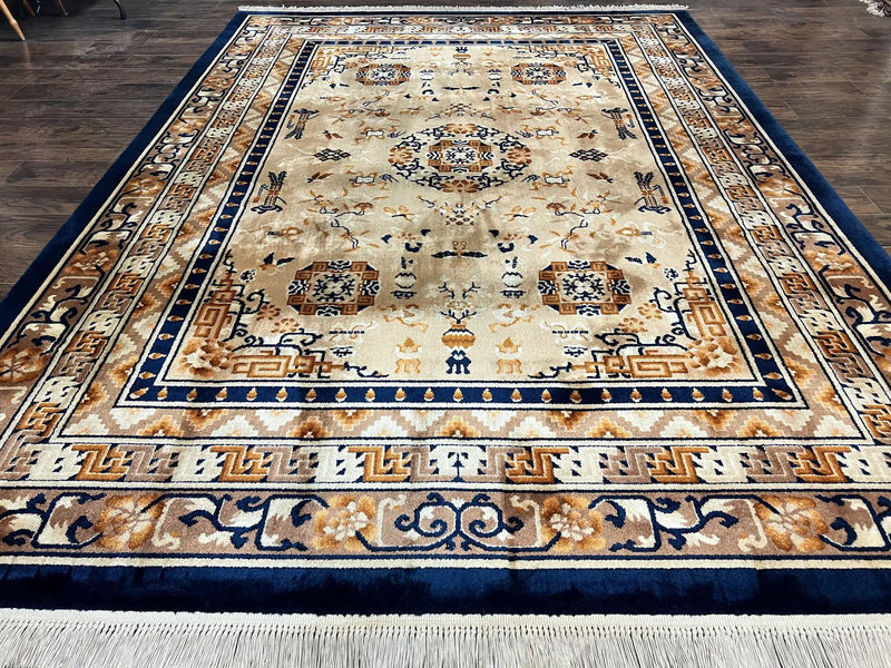 Karastan Rug 8.8 x 12, Cathay Medallion #727, Wool Karastan Carpet, Original Collection 700 Series, Discontinued, Vintage Karastan Area Rug by Jewel Rugs