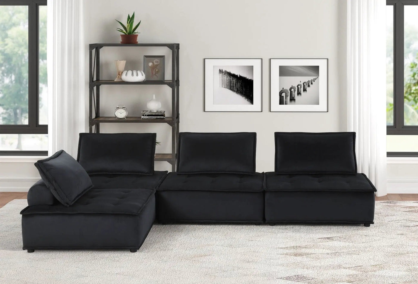 Anna - Stylish Sectional Sofa Ottoman by HouseOfZazla
