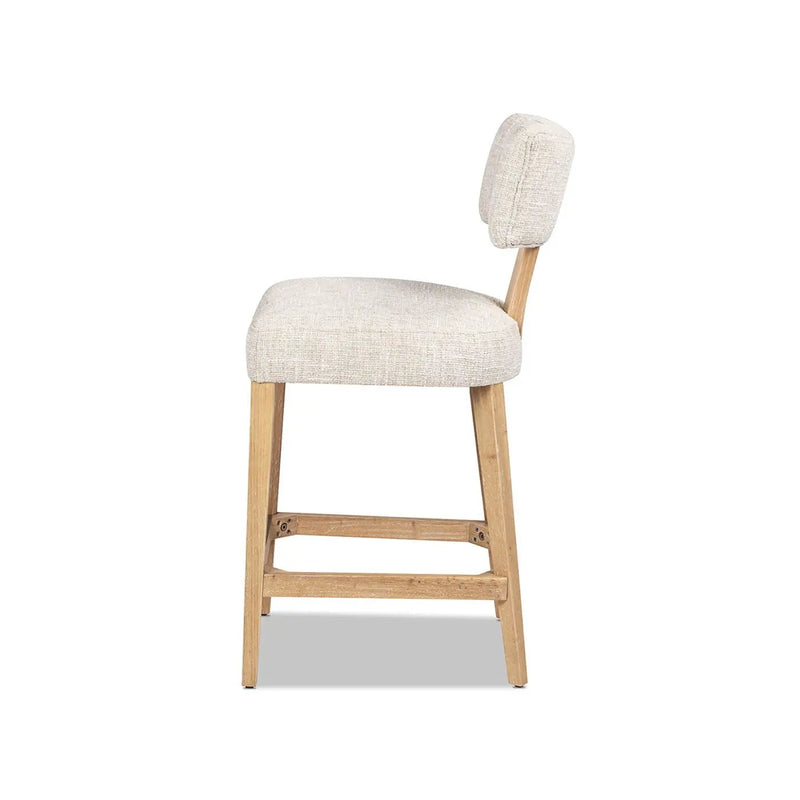 Penny - Round Arched Upholstered Counter Stool (Set of 2) - Travertine Beige by Unique Piece Furniture