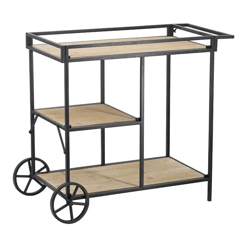 Shelf With Wheel - Black / Brown by HouseOfZazla