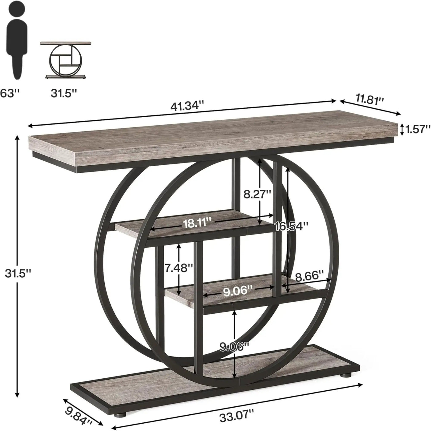 Console Table With 4 Tier Design For Living Hallway by HouseOfZazla