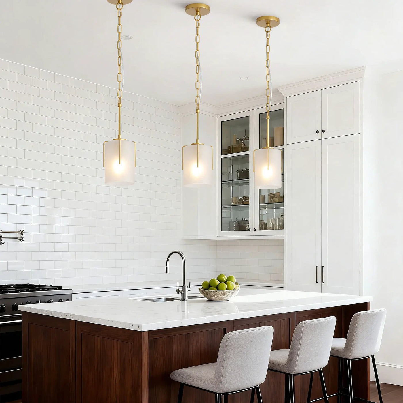 Adjustable Cylindrical Pendant Light by Unique Piece Furniture