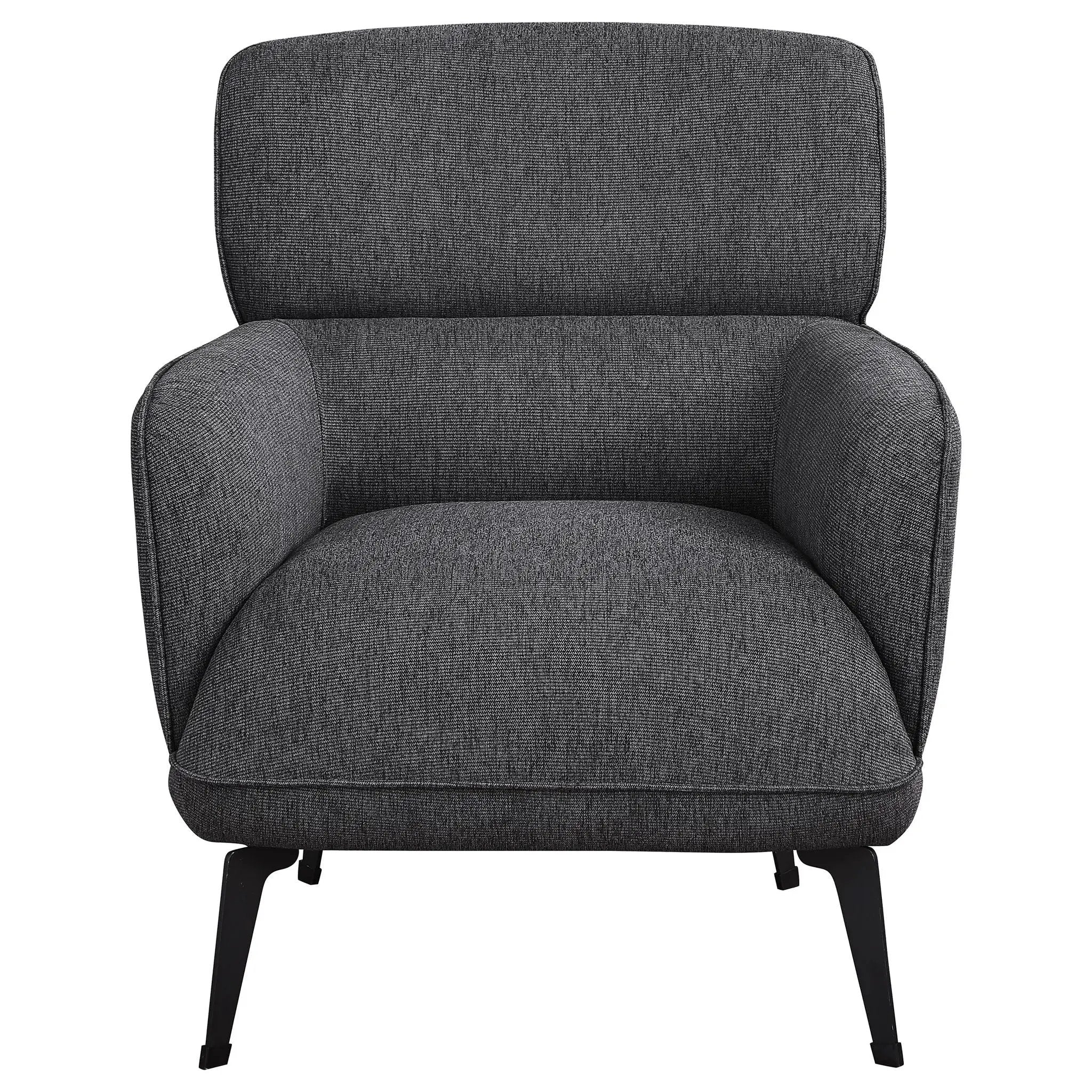 Andrea Upholstered Crescent Arm Accent Chair Grey by Unique Piece Furniture