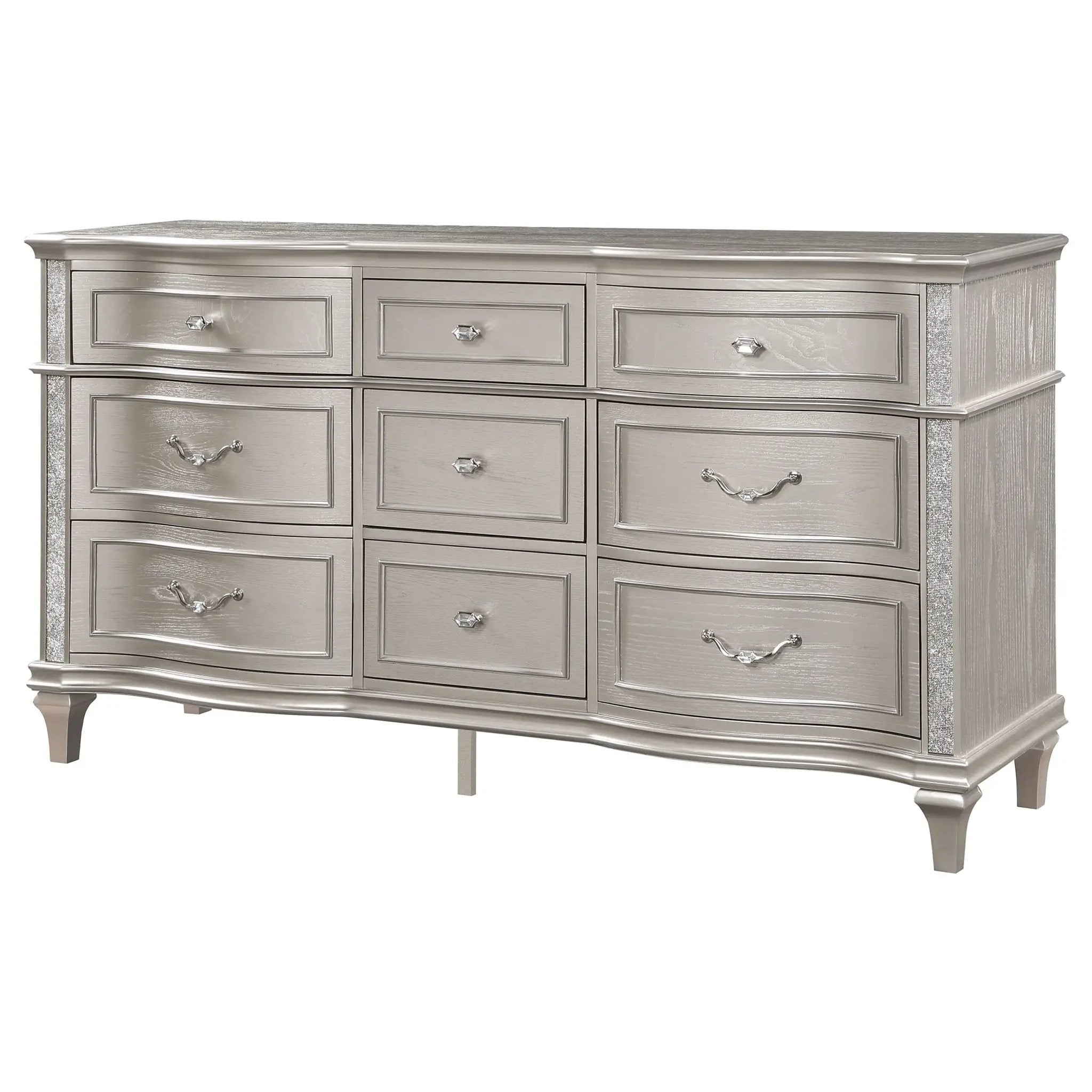 Evangeline 9-drawer Dresser Silver Oak by Unique Piece Furniture