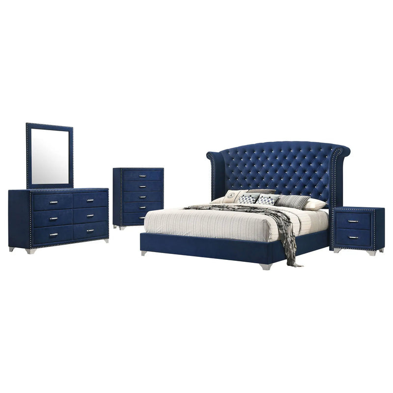 Melody 5-piece California King Bedroom Set Pacific Blue by Unique Piece Furniture