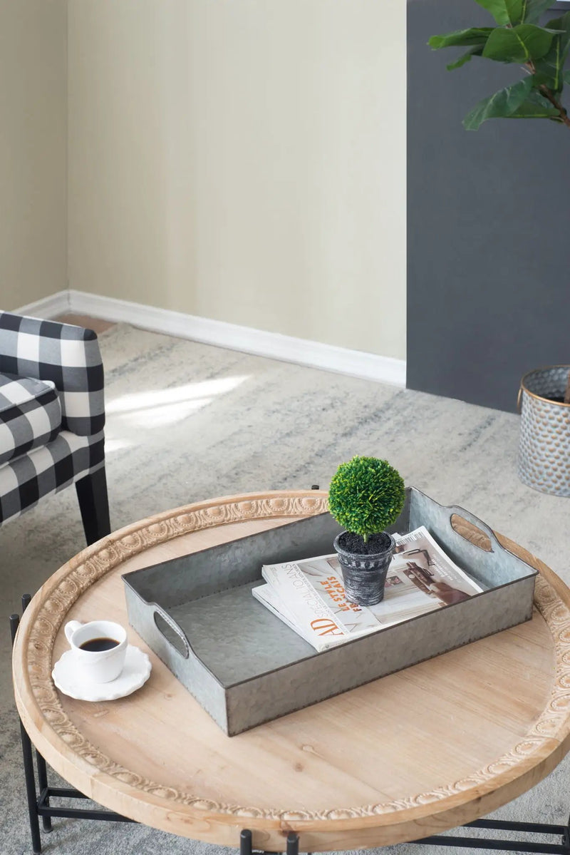 Decorative Galvanized Nesting Trays (Set of 3) - Gray by HouseOfZazla