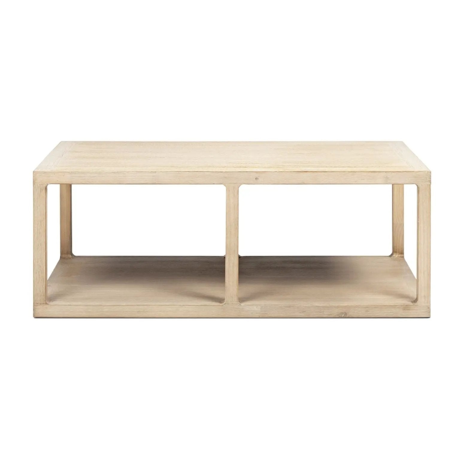 Ellis - Open Frame Coffee Table With Lower Shelf - Natural by HouseOfZazla