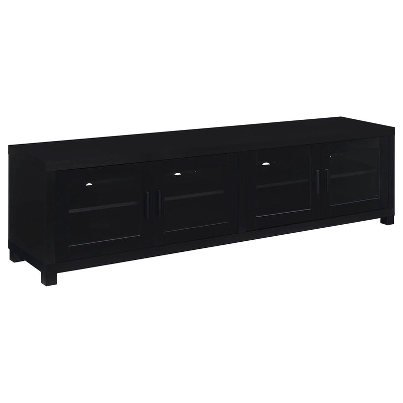 Jupiter 4-door Engineered Wood 79-inch TV Stand Black by Unique Piece Furniture