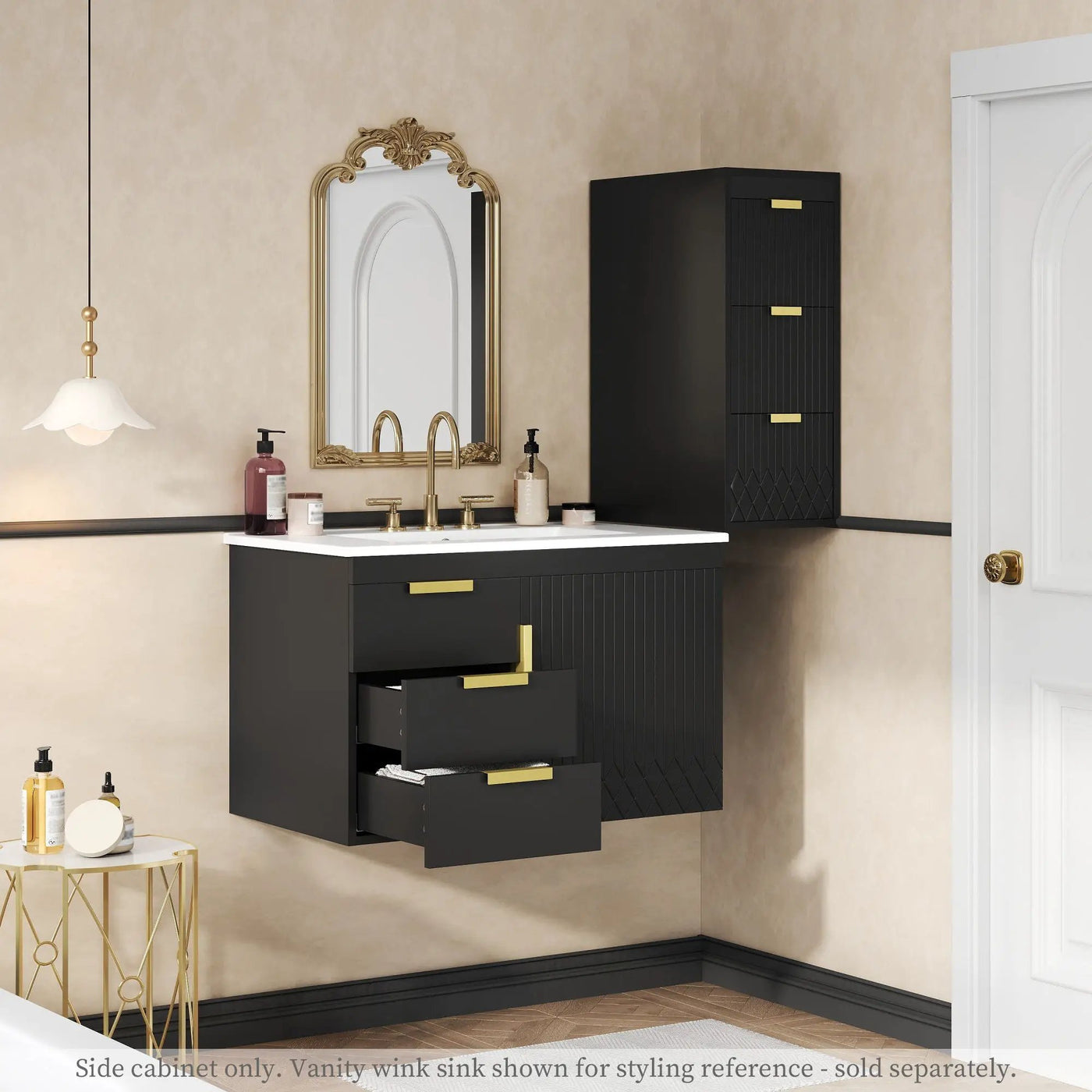 Modern Wall Mounted Floating Cabinet With Drawers For Bathroom by Unique Piece Furniture