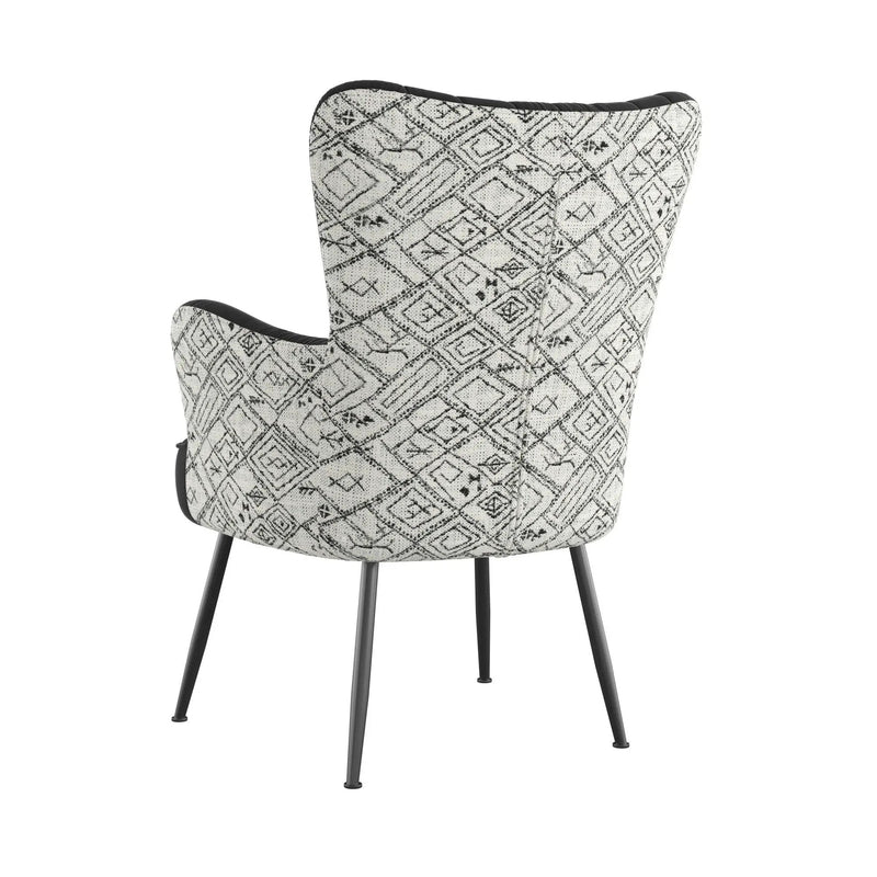 Accent Chair With Unique Print Fabric by HouseOfZazla