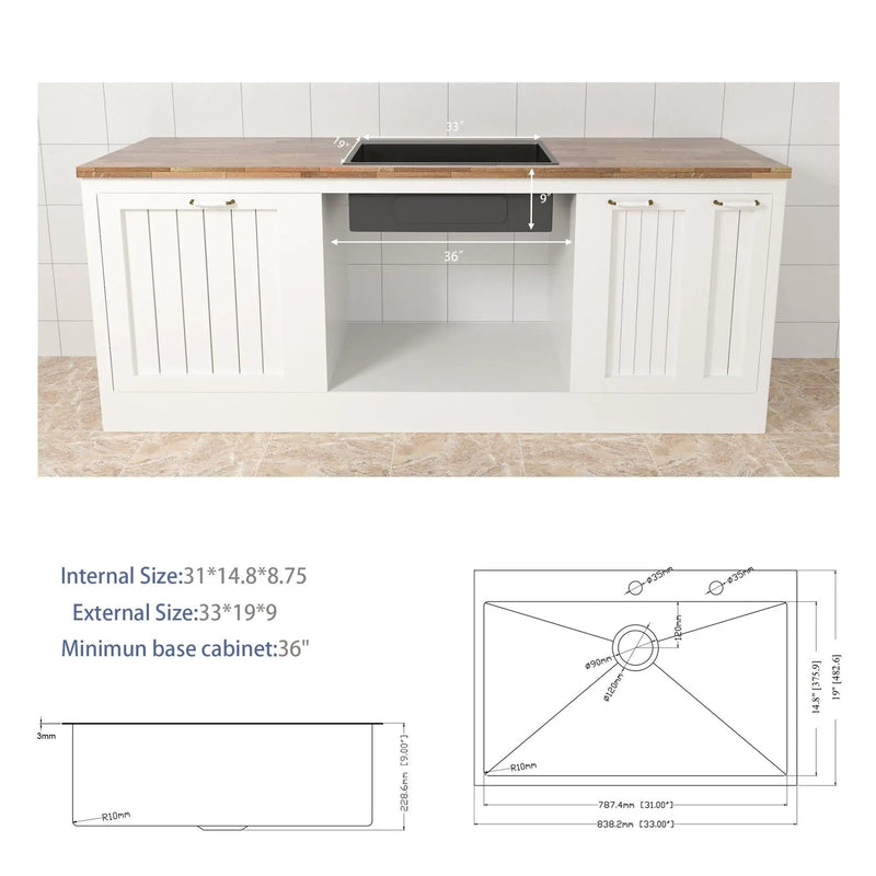 Topmount Stainless Steel Kitchen Sink by HouseOfZazla