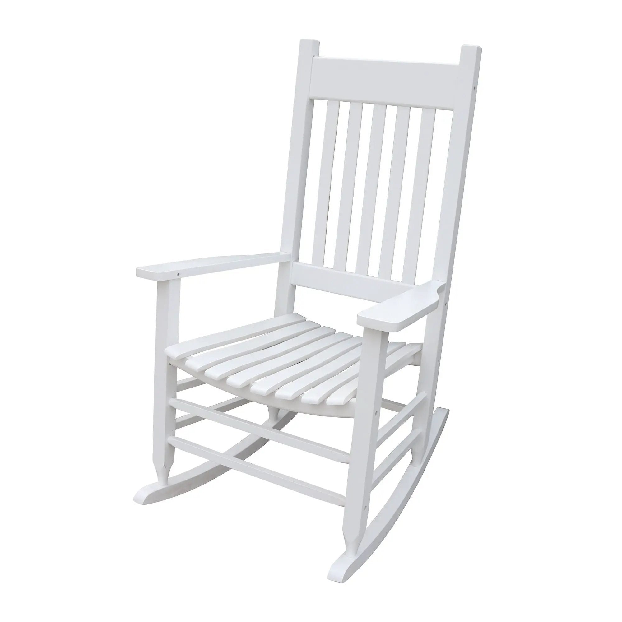 Classic Wooden Porch Rocker Chair Populus Wood Comfortable Design by Unique Piece Furniture