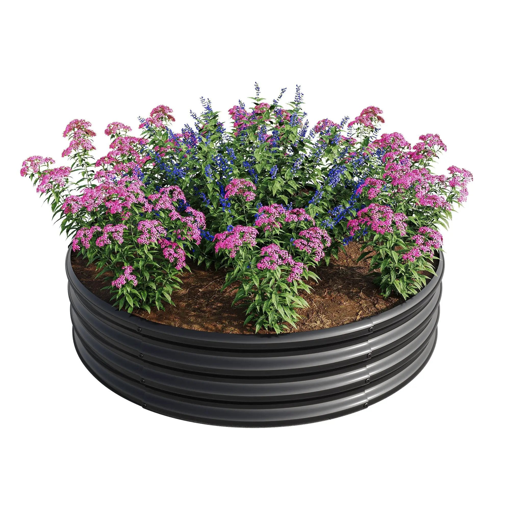 2PCS 47.24" Round Raised Garden Beds for Outdoor Gardening by HouseOfZazla