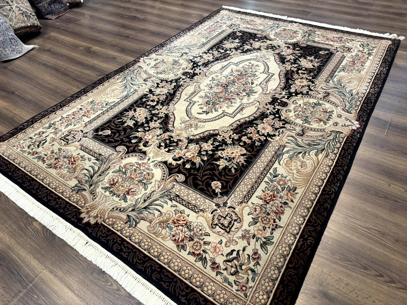 Aubusson Rug 6x9, European Design, Fine 170 KPSI, Elegant Carpet by Jewel Rugs