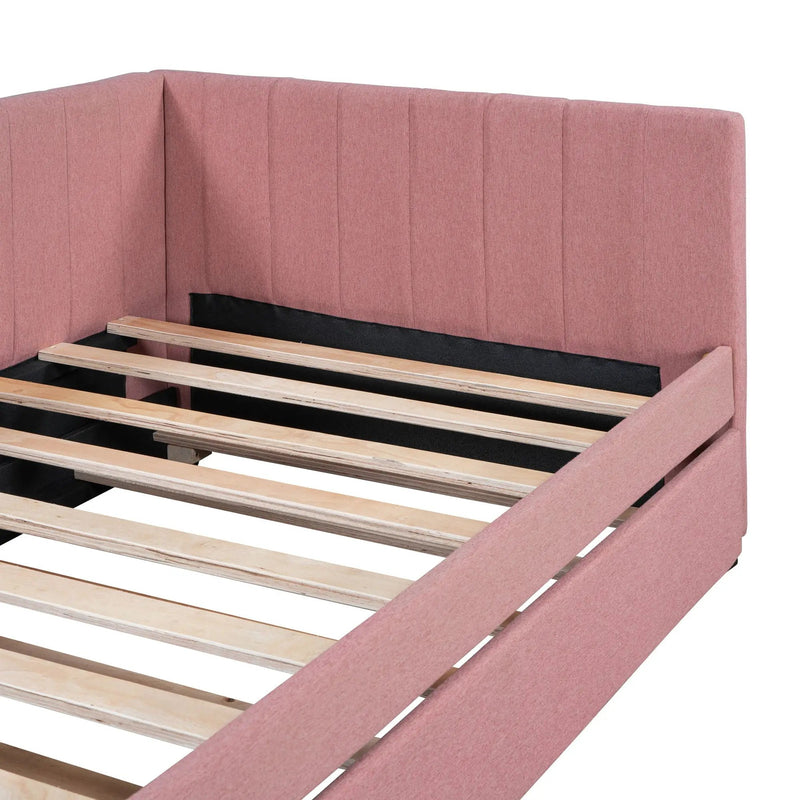 Upholstered Daybed, Sofa Bed Frame, No Box Spring Needed