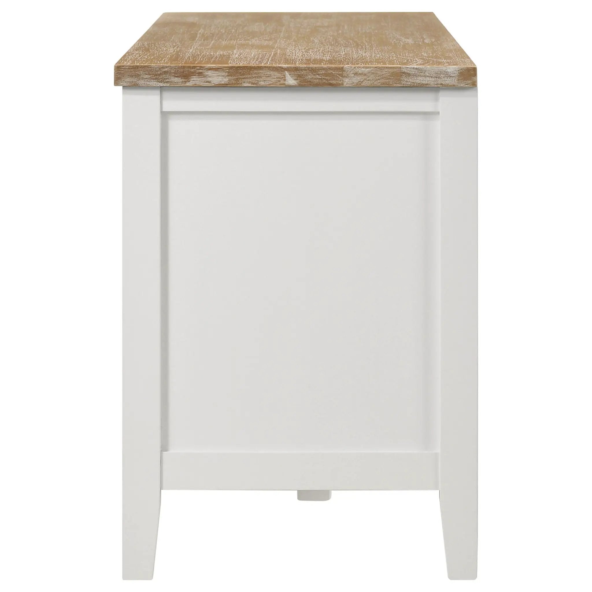 Hollis 2-door Wood 67-inch TV Stand with Drawer Brown and White by Unique Piece Furniture