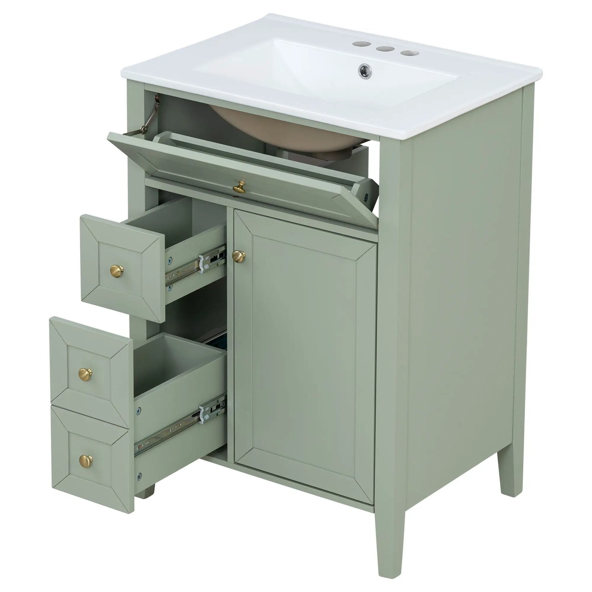 Bathroom Vanity With Sink, Soft Closing Cabinet by HouseOfZazla