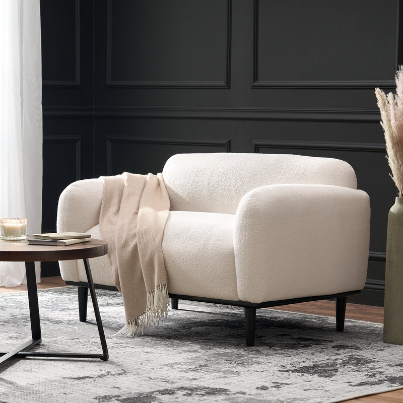 Bouclé Fabric Loveseat Sofa - 50 Inch by HouseOfZazla