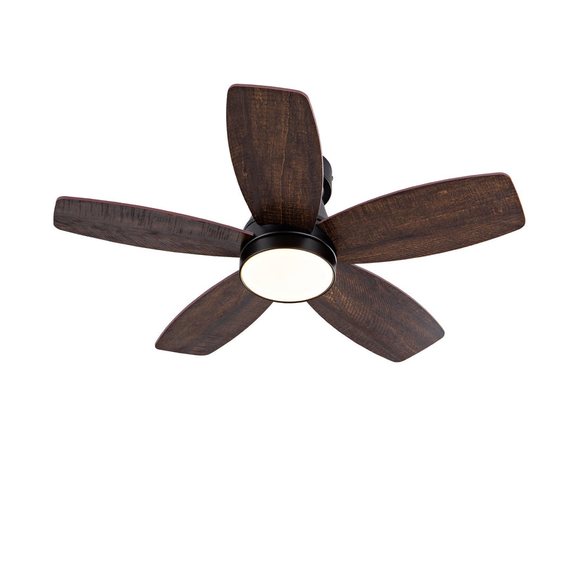 Ceiling Fans with Lights and Remote, 32 Inch Low Profile Ceiling Fan with Light, Flush Mount, Reversible, 3CCT, Dimmable by HouseOfZazla