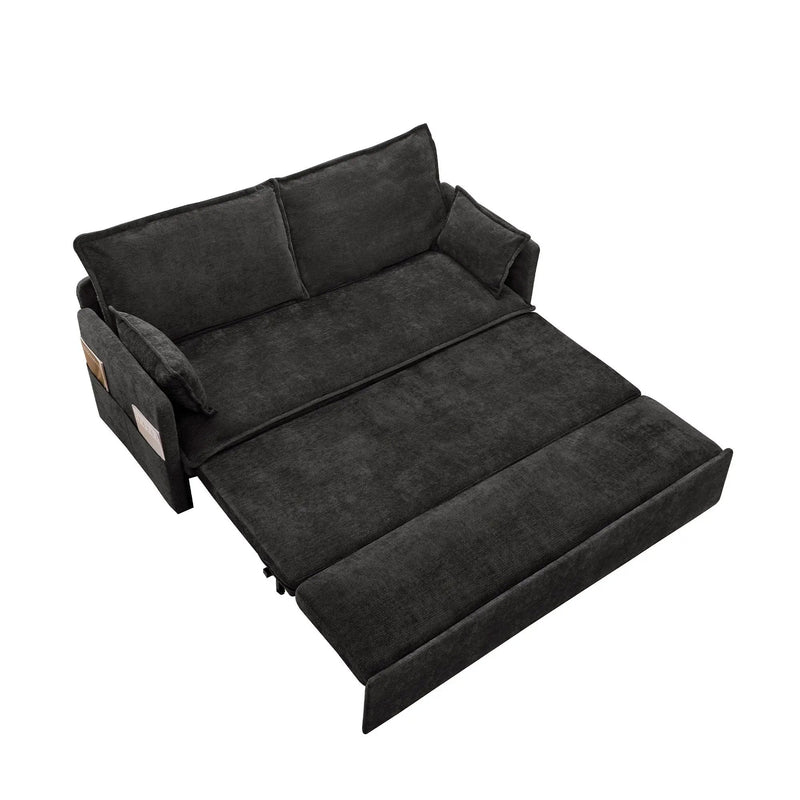 Pull Out Sofa Bed, Convertible Sleeper Sofa Couch, Side Storage, And USB / C - Type Charging Ports Chair by Unique Piece Furniture
