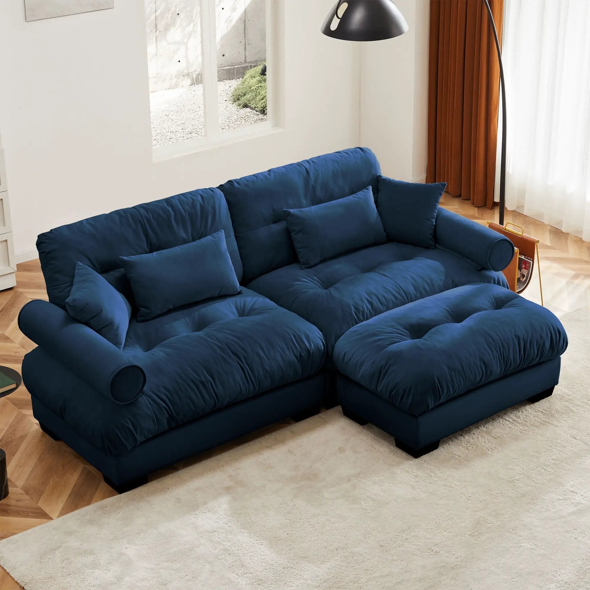 Super Comfort Oversized Modular Sectional Sofa With Movable Ottoman by Unique Piece Furniture