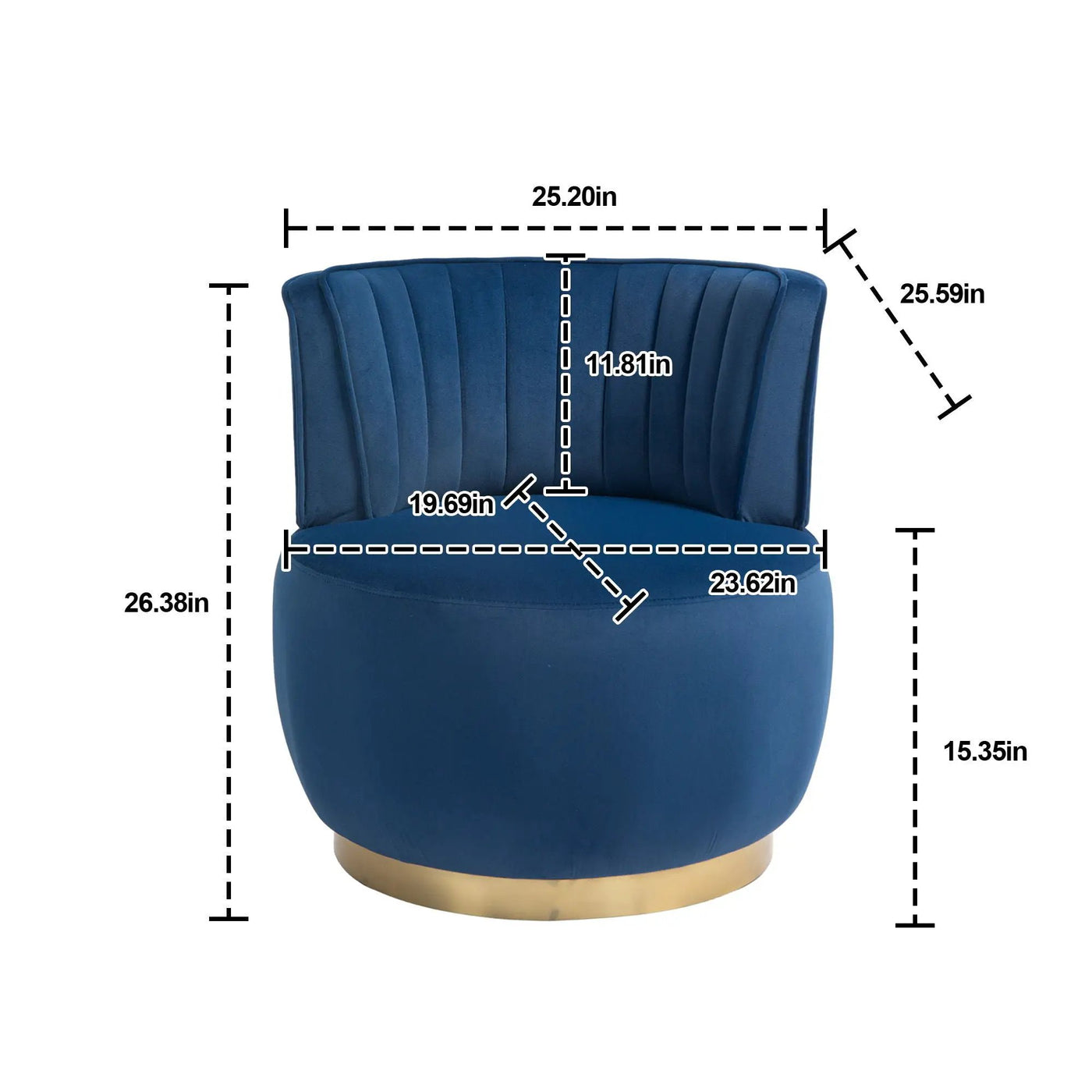 360 Degree Swivel Cuddle Barrel Accent Sofa Chair by Unique Piece Furniture