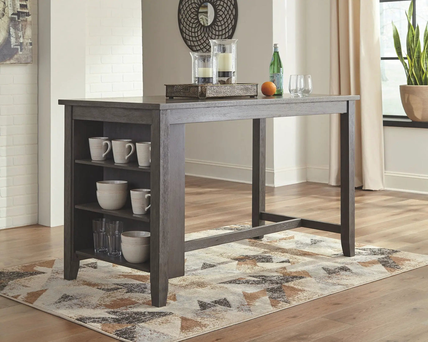 Caitbrook - Rectangular Counter Table Set by Unique Piece Furniture