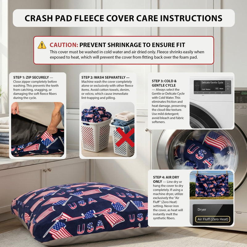 Sensory Crash Pad for Kids & Adults – Removable Washable Fleece Cover by HouseOfZazla