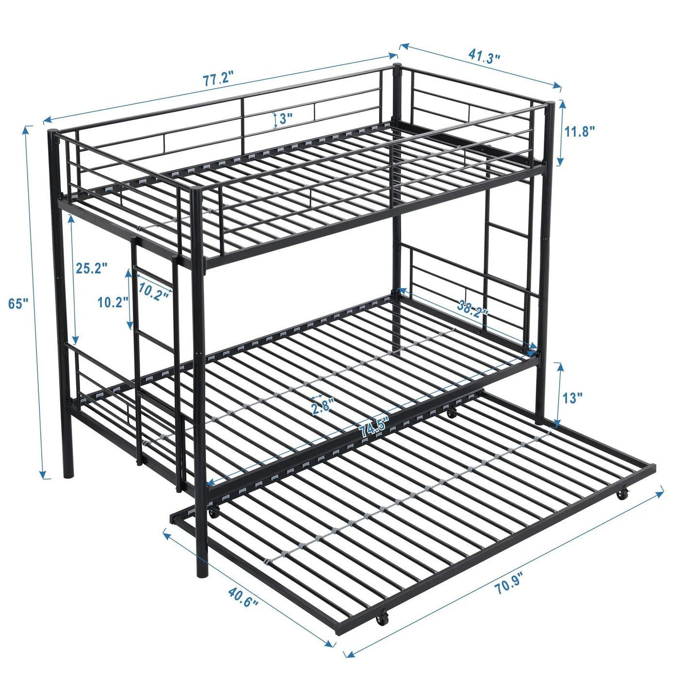 Bunk Bed With Trundle by Unique Piece Furniture
