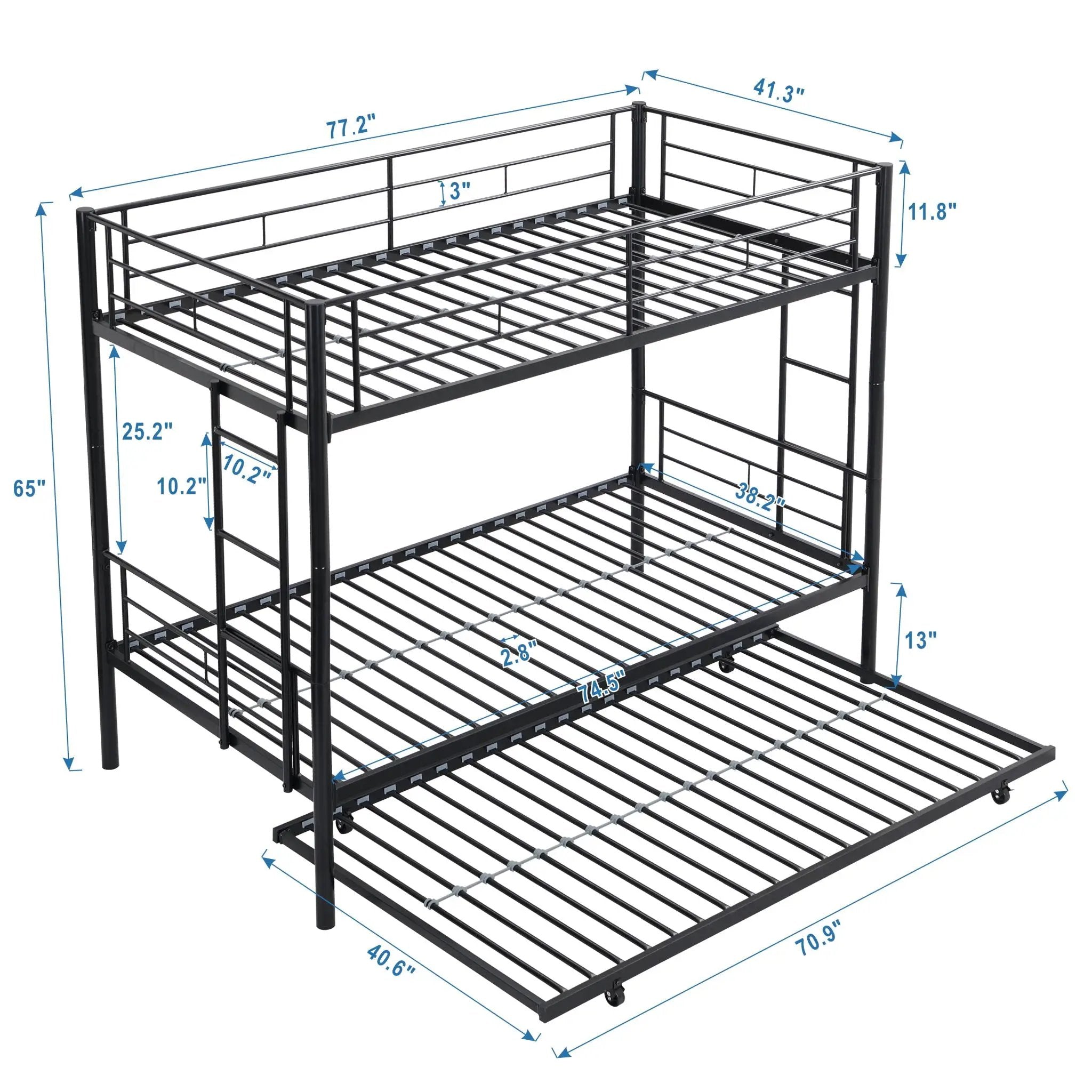 Bunk Bed With Trundle by Unique Piece Furniture
