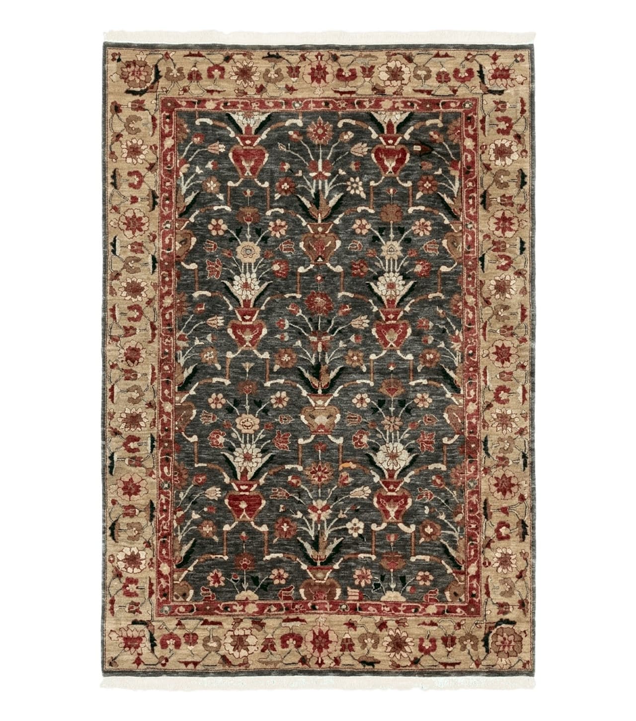 Pak Persian Mahal Rug 6x9, Floral Handmade Wool Traditional Oriental Carpet by Jewel Rugs