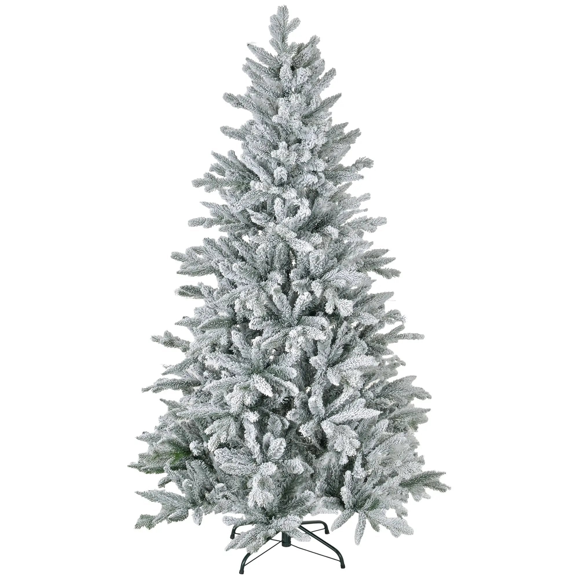 HOMCOM 6ft Snow Flocked Artificial Christmas Tree by HouseOfZazla