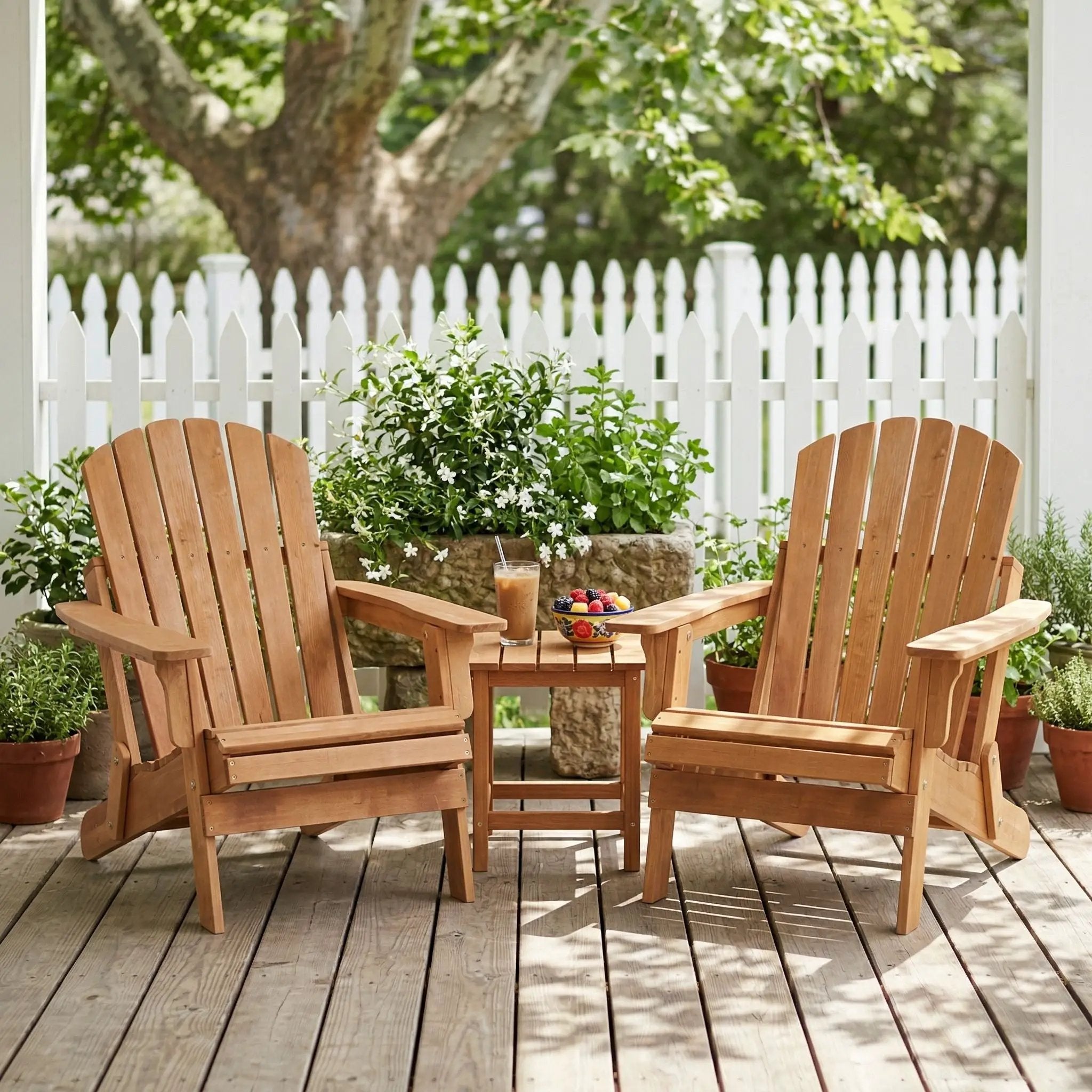 Oversize Outdoor Folding Adirondack Chair, Patio Chair For Garden by HouseOfZazla