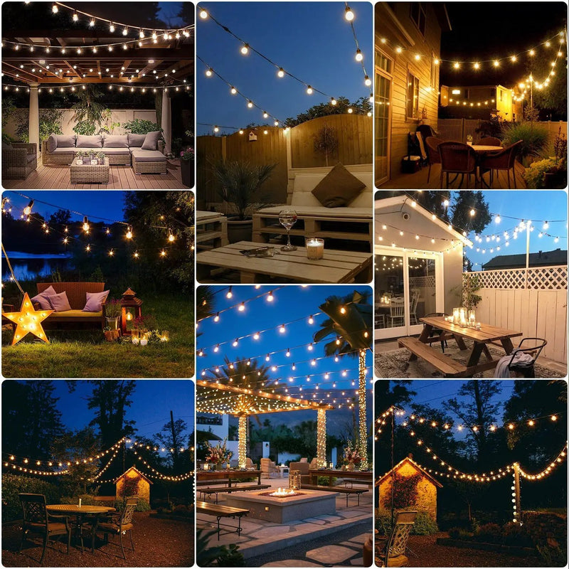 197FT LED Outdoor String Lights with 100 Shatterproof Bulbs by HouseOfZazla
