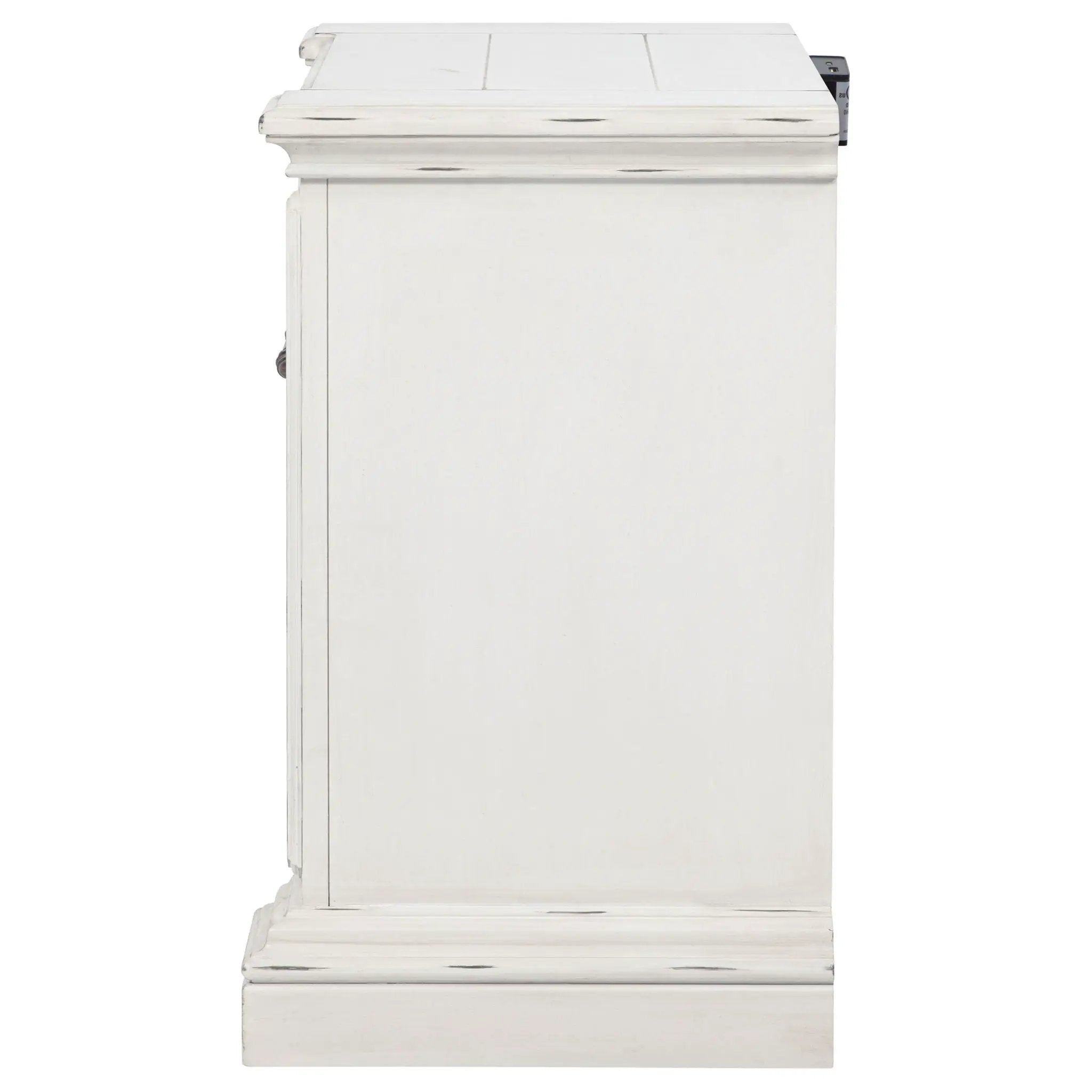 McKinney 2-drawer Nightstand with Dual USB Vintage White by Unique Piece Furniture
