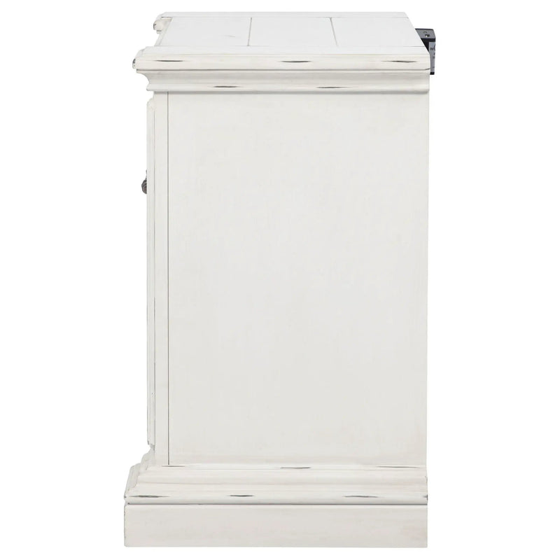 McKinney 2-drawer Nightstand with Dual USB Vintage White by Unique Piece Furniture