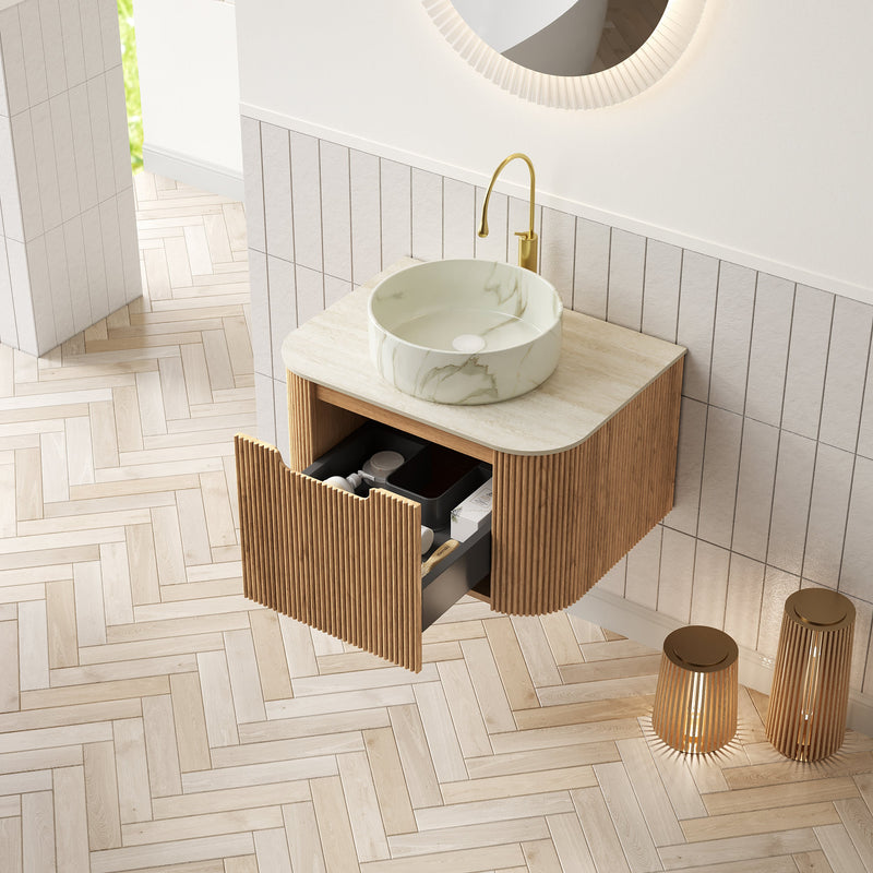 DINA 24" Bathroom Vanity With Ceramic Sink and Floating Cabinet by HouseOfZazla