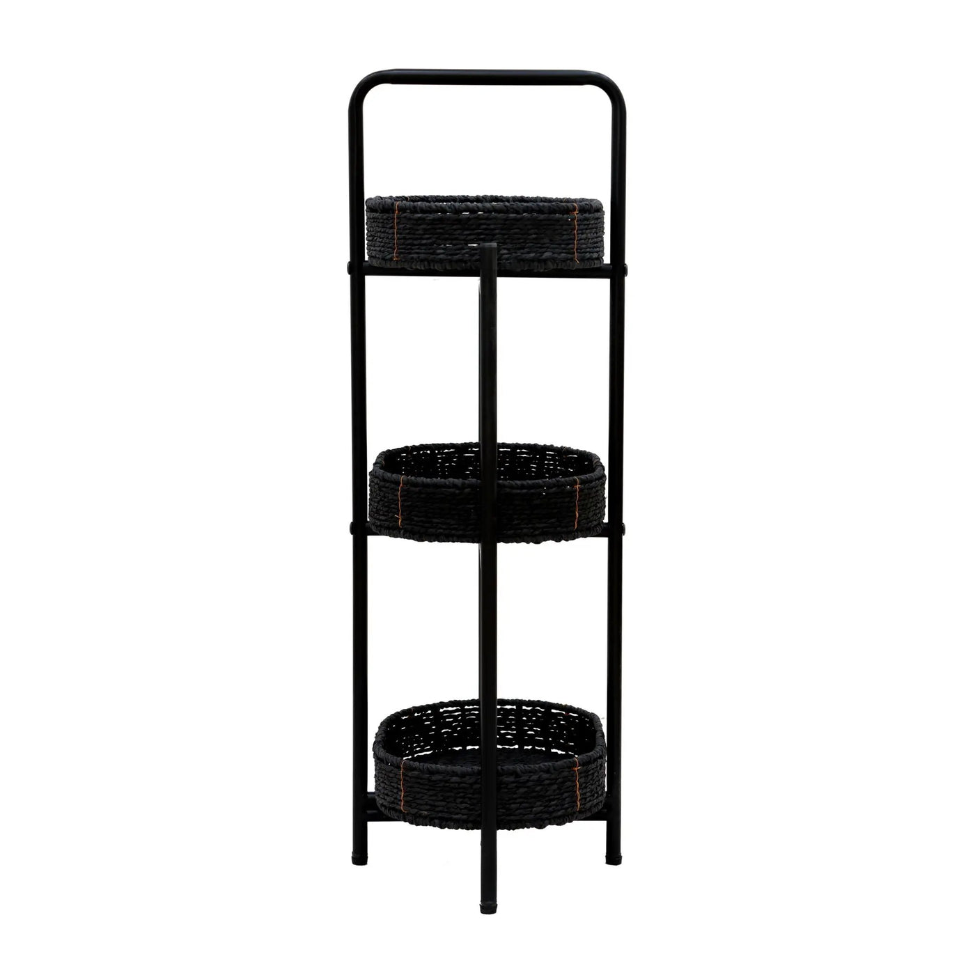 Modern 3 Tier Handwoven Side Table With Oval Organizer by HouseOfZazla