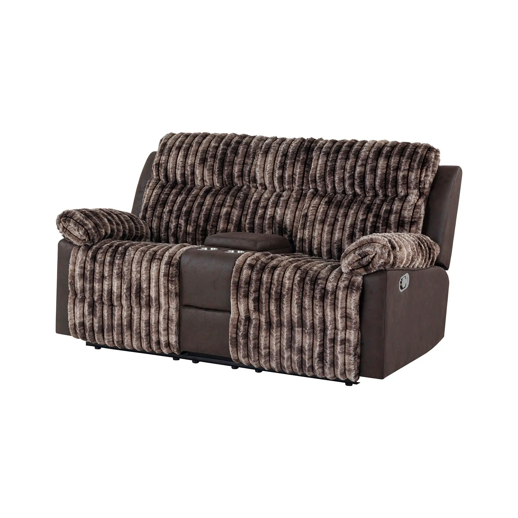 Bruni - Console Reclining Loveseat With Manual Recline by Unique Piece Furniture