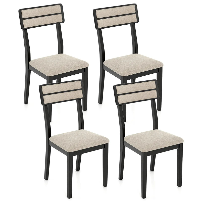 Modern Dining Chairs Set of 4 with Tilt Backrest for Dining Room-Black by DirectDeals