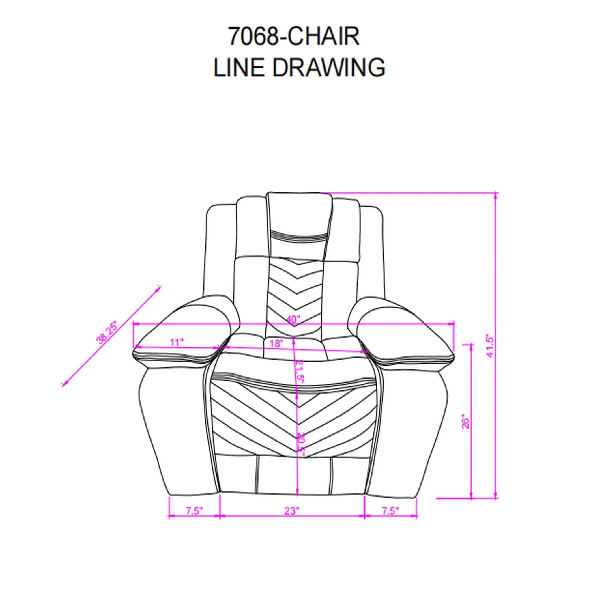 Raize - Power Recliner With LED Functionality - Gray by Unique Piece Furniture