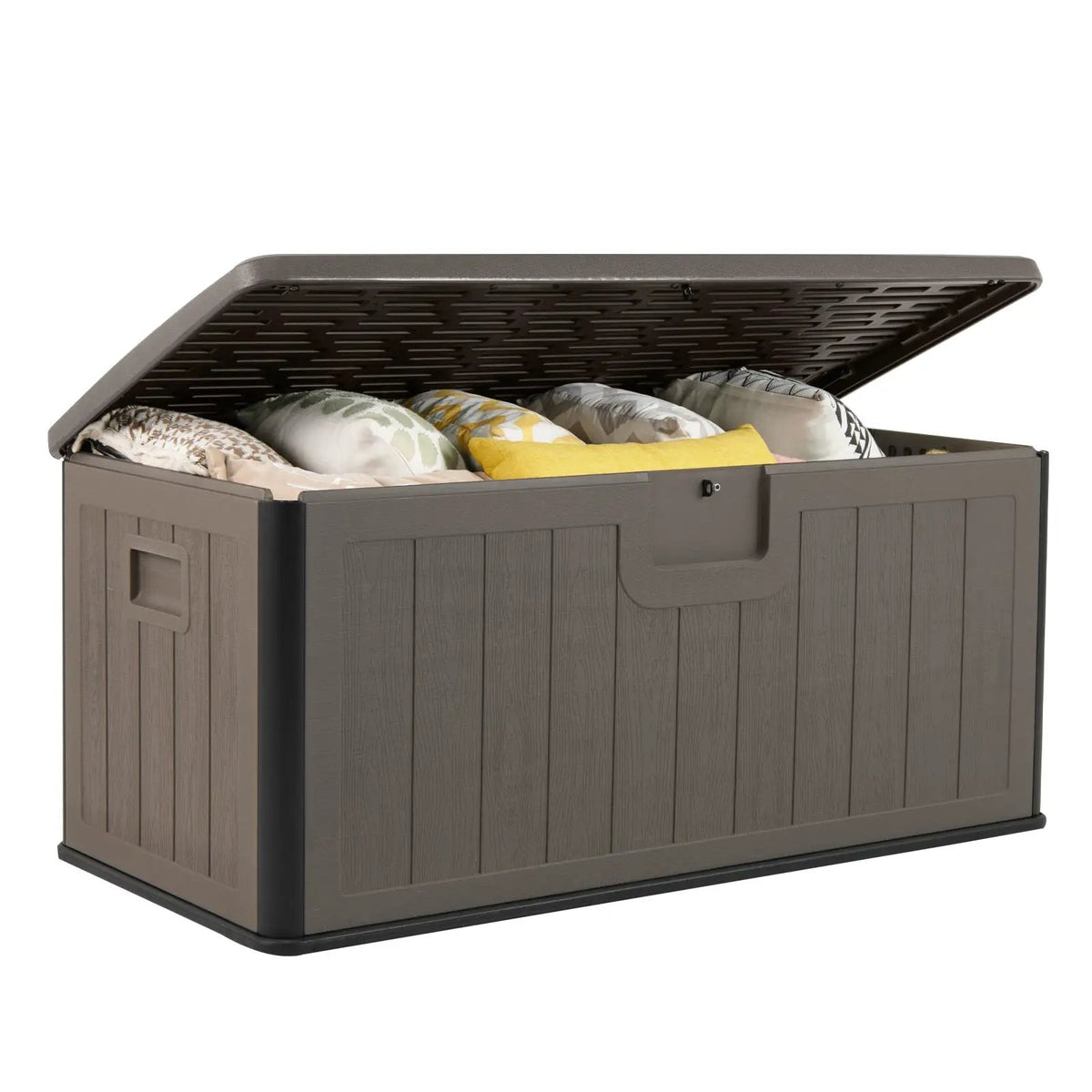 100 Gallon Large Deck Box with Lockable Lid for Patio, photo 3 of 32