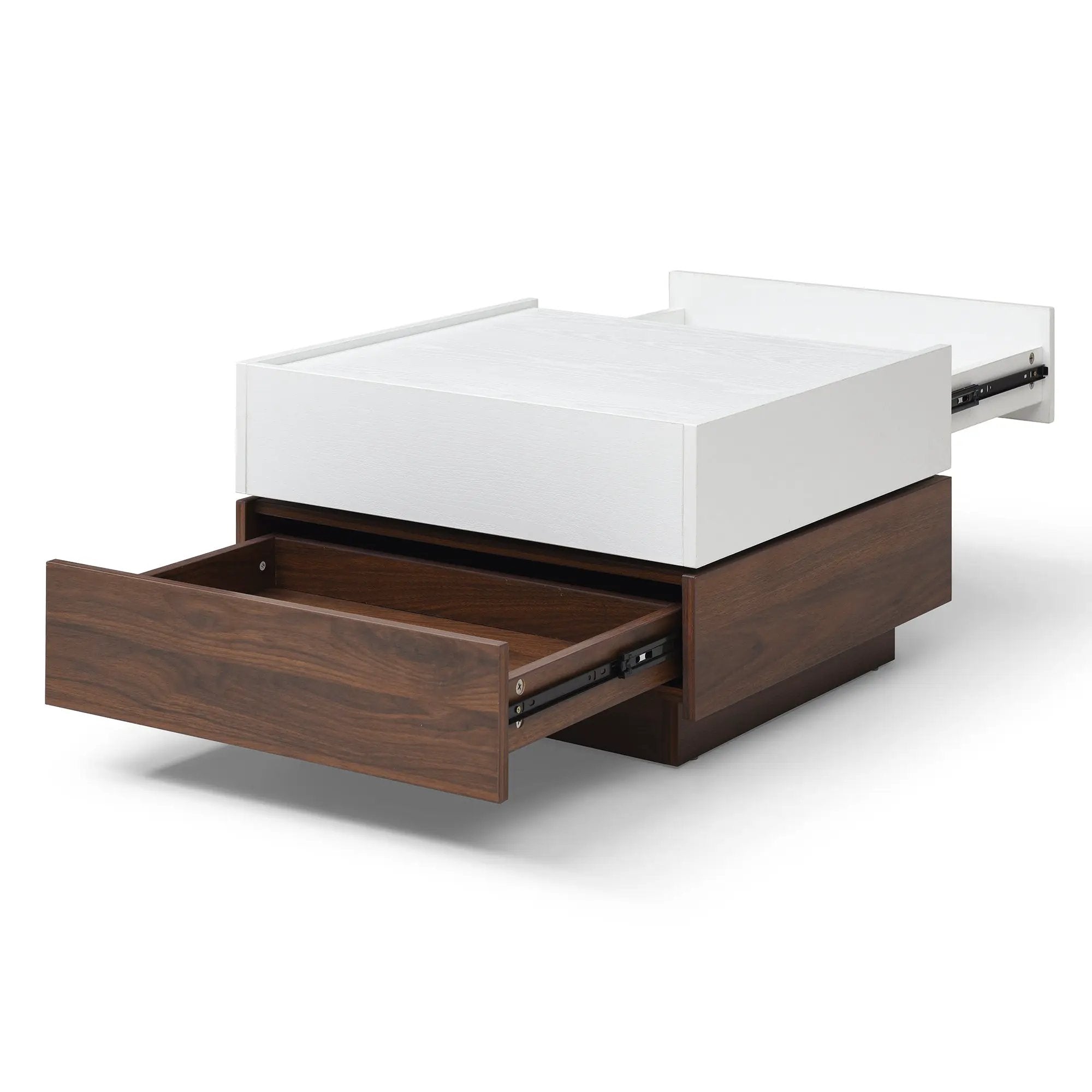 Rotating Coffee Table with 2 Drawers by HouseOfZazla